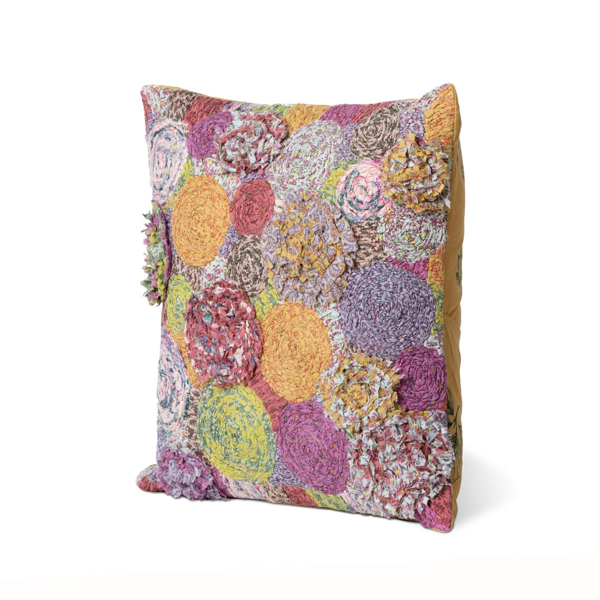 Handstitched Flower Burst Pattern Pillow style shot 2