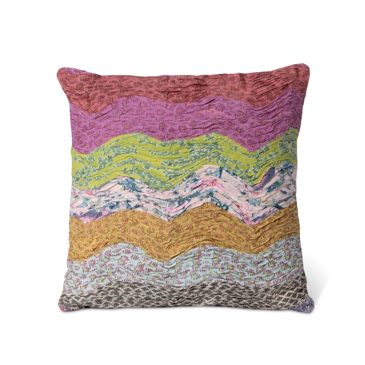 Handstitched Wave Pattern Pillow style shot 1