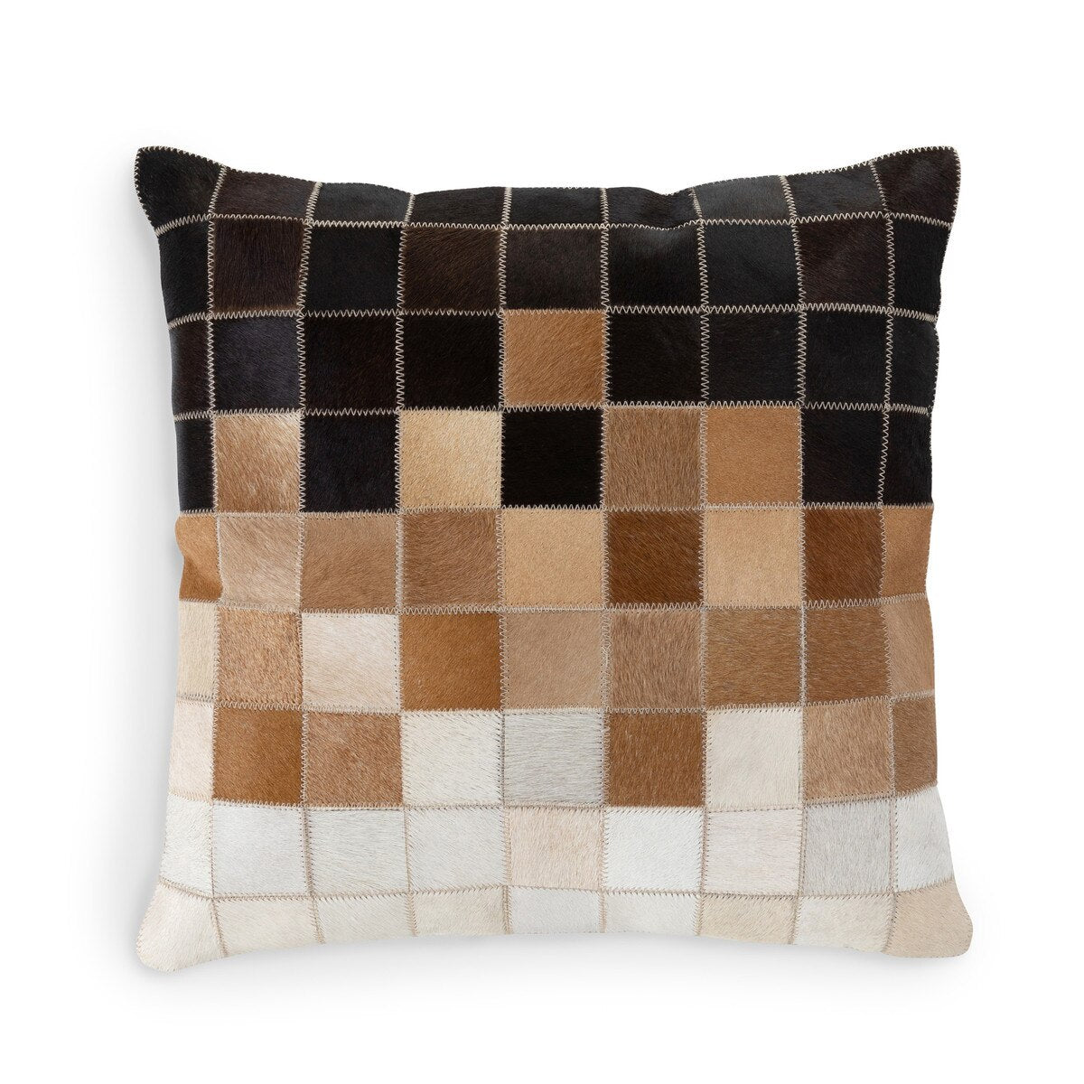 Hair-On Hide Leather Patchwork Pillow style shot 2