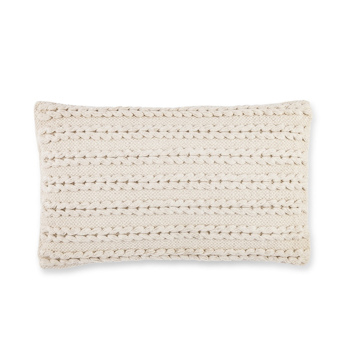 Cotton Woven Macrame Lumbar Pillow style shot 2