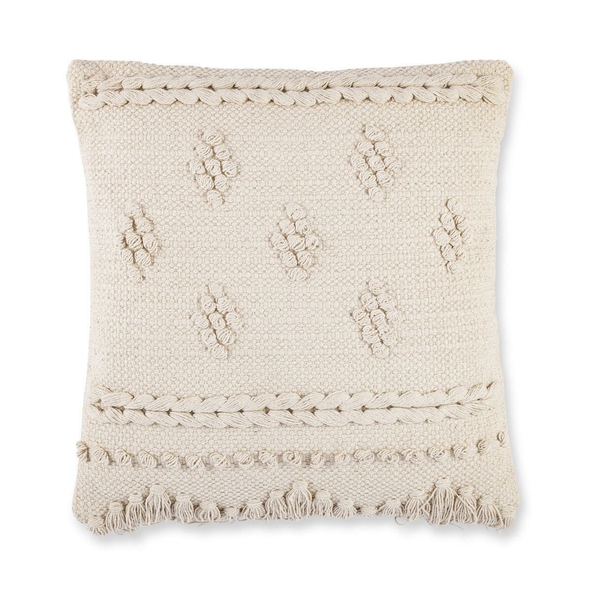 Cotton Woven Diamond Pattern Square Pillow style shot 2