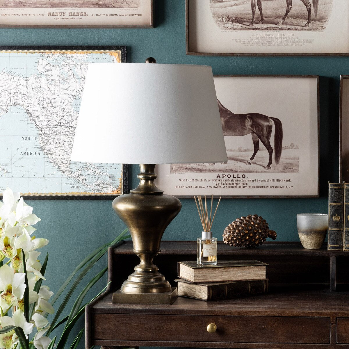 Hensworth Cast Aluminum Lamp style shot 2