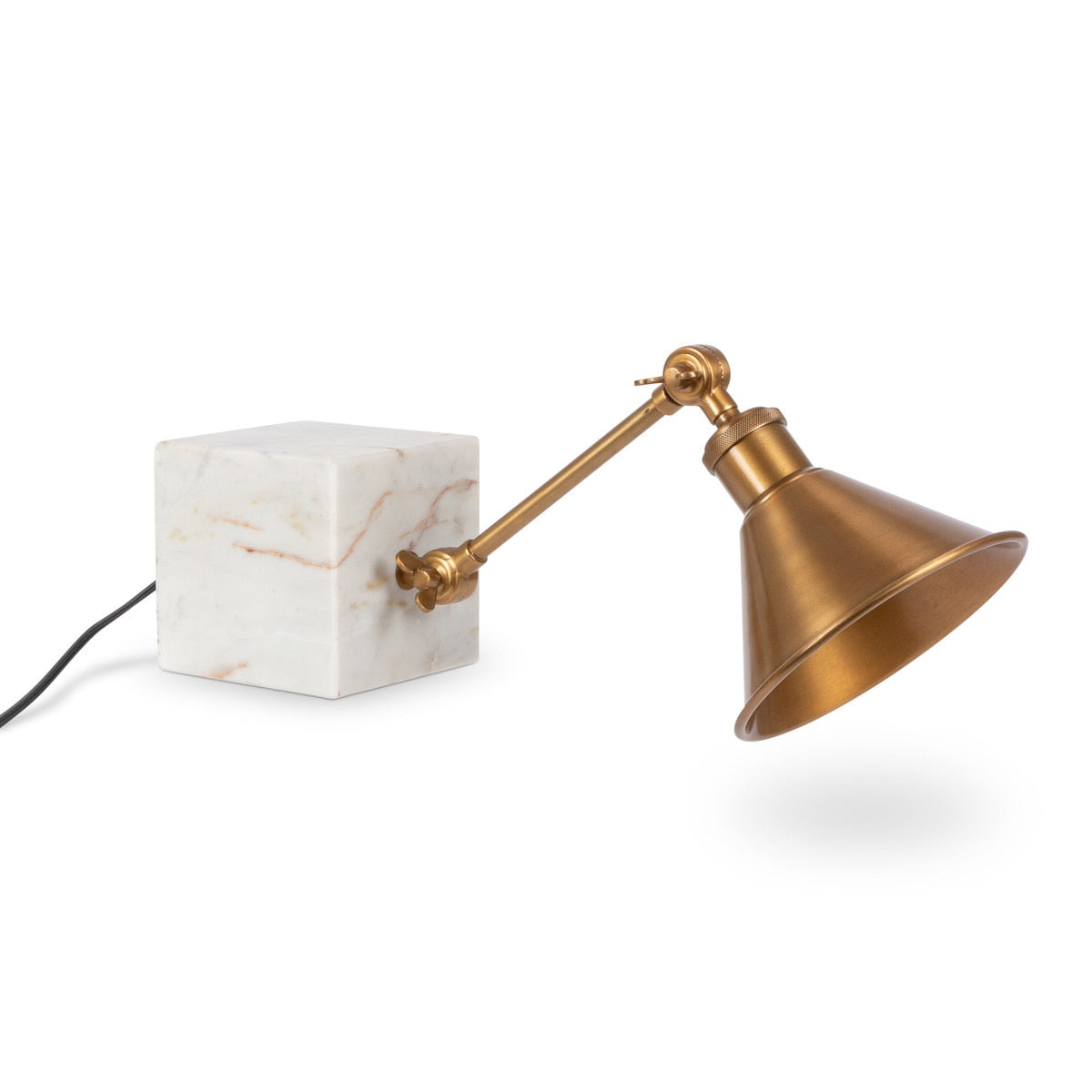Marble and Brass Shelf Light, 21" style shot 1