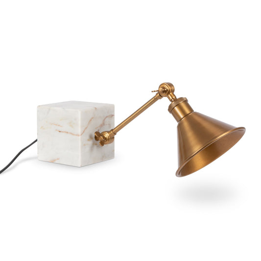 Marble and Brass Shelf Light, 21" style shot 1