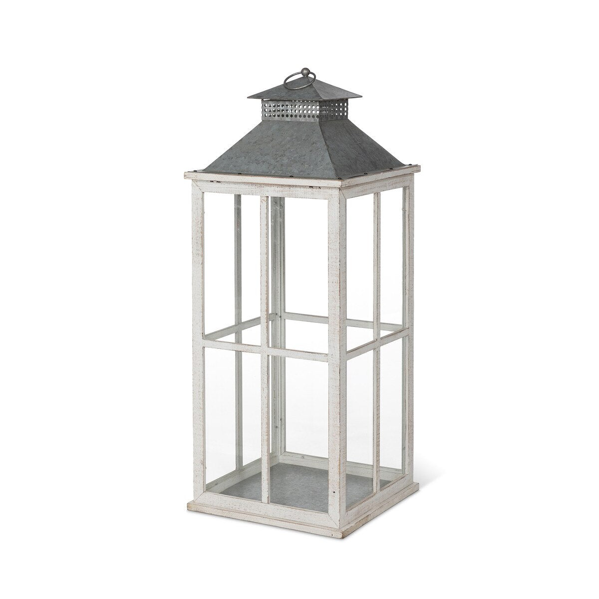 Coastal Whitewash Lantern, Large style shot 1