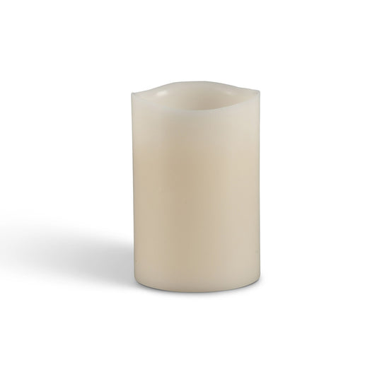 Flickering Wax Flameless Pillar Candle, 4"x6" style shot 1