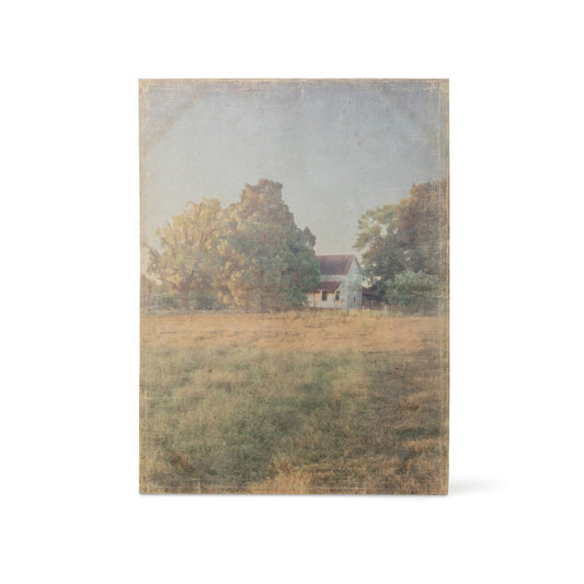 Distressed Watercolor Homestead Print On Canvas style shot 1