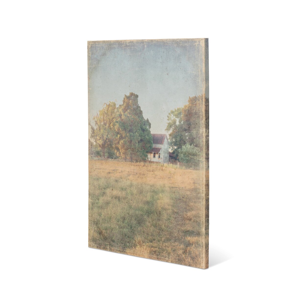 Distressed Watercolor Homestead Print On Canvas style shot 2