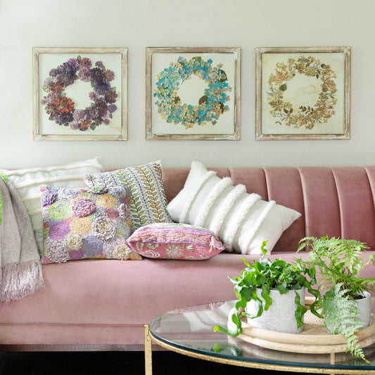 Dried Hydrangea Wreath Print