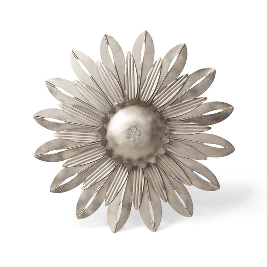 Aged Nickel Wall Sunflower, Large style shot 1