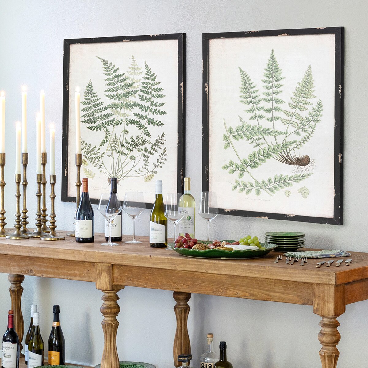 Botanical Study Fern Prints, 2 Assorted Styles