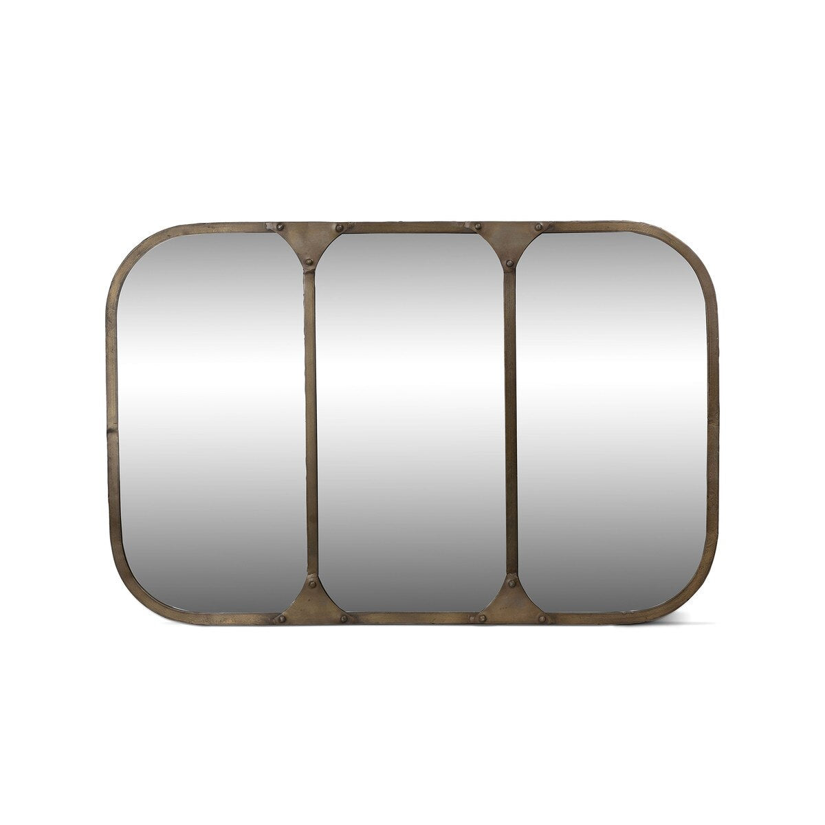 Station Iron Brass Frame Mirror style shot 1