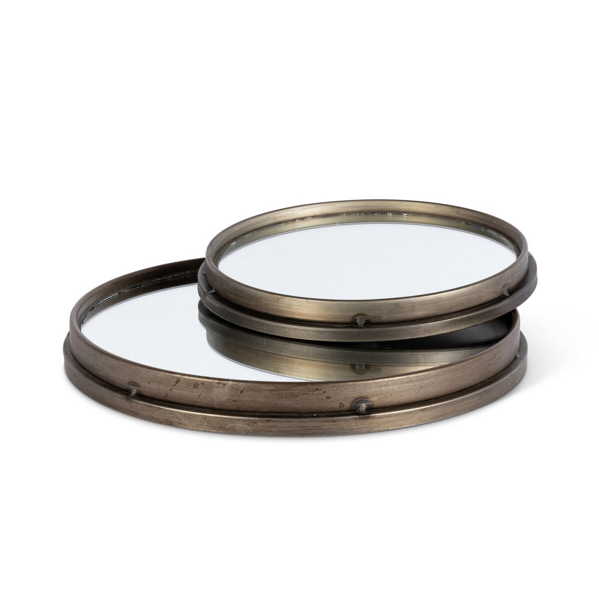 Iron Frame Mirrored Trays, Set of 2 style shot 1