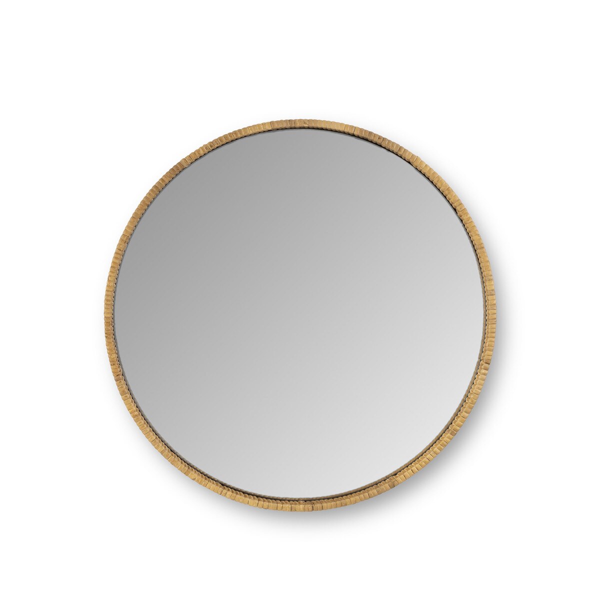 Rattan Wrapped Wood Mirror, 20" style shot 1