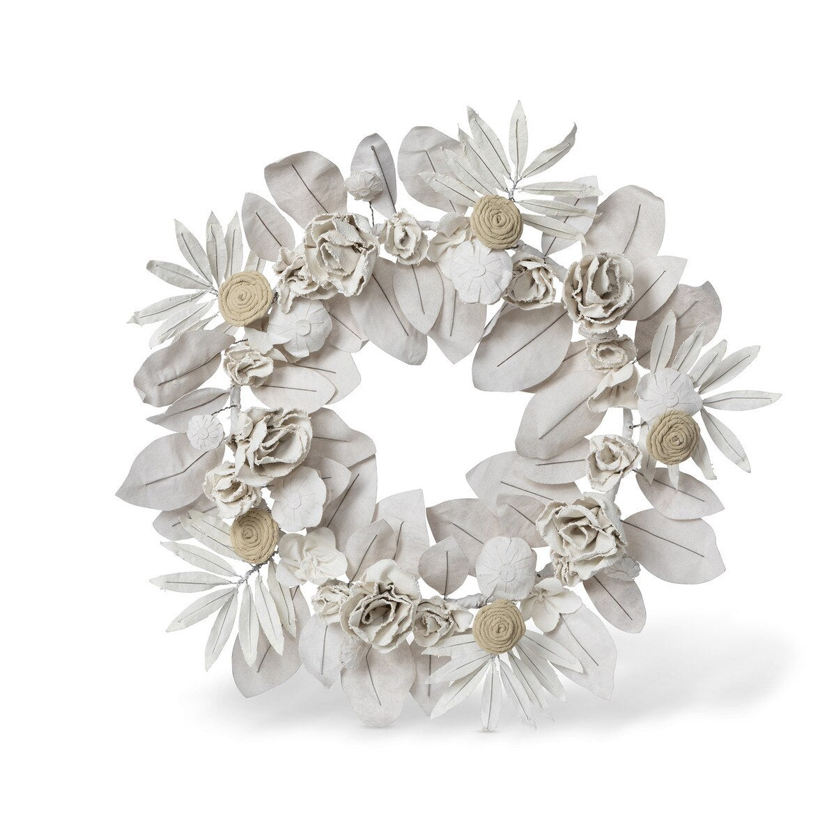 Upcycled Tent Canvas Floral Wreath style shot 1