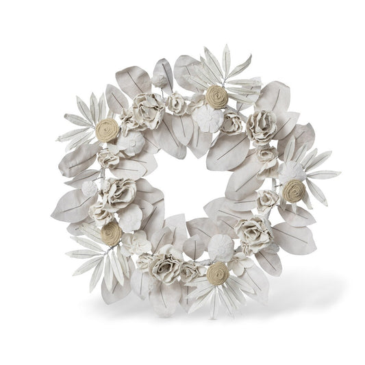 Upcycled Tent Canvas Floral Wreath style shot 1