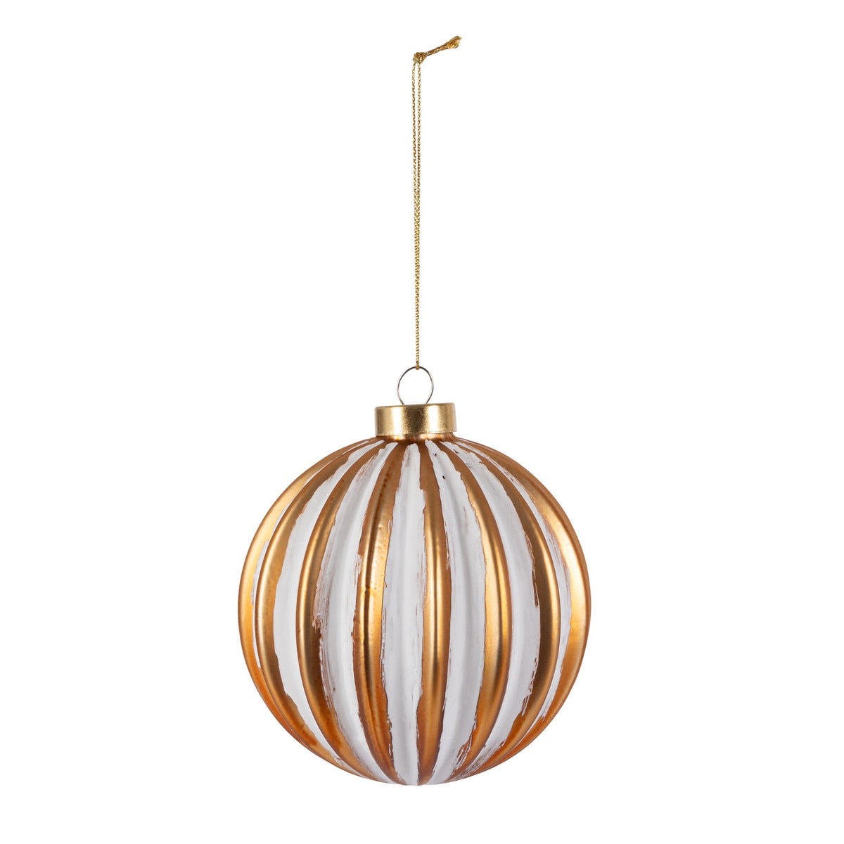 Burnished Gold Ball Ornament style shot 1