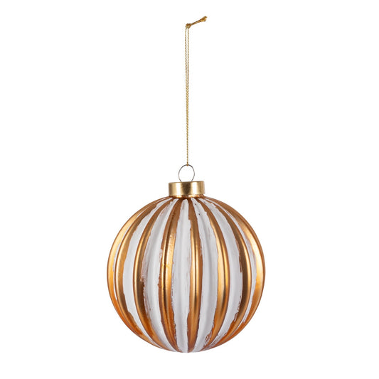 Burnished Gold Ball Ornament style shot 1