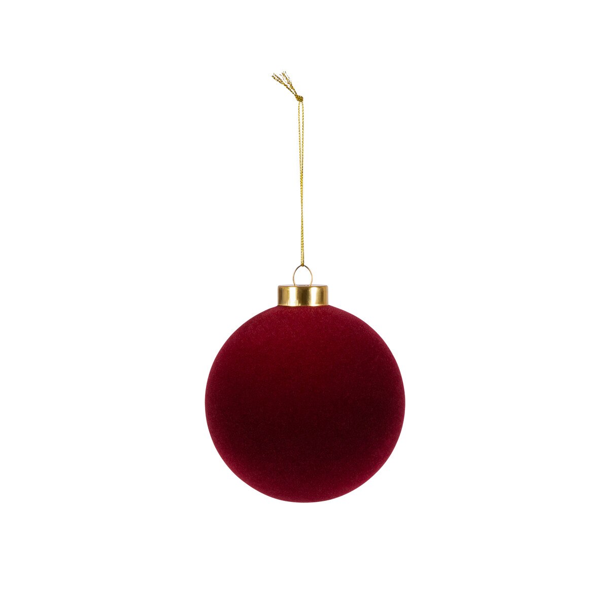 Burgundy Flocked Ornament, 4"