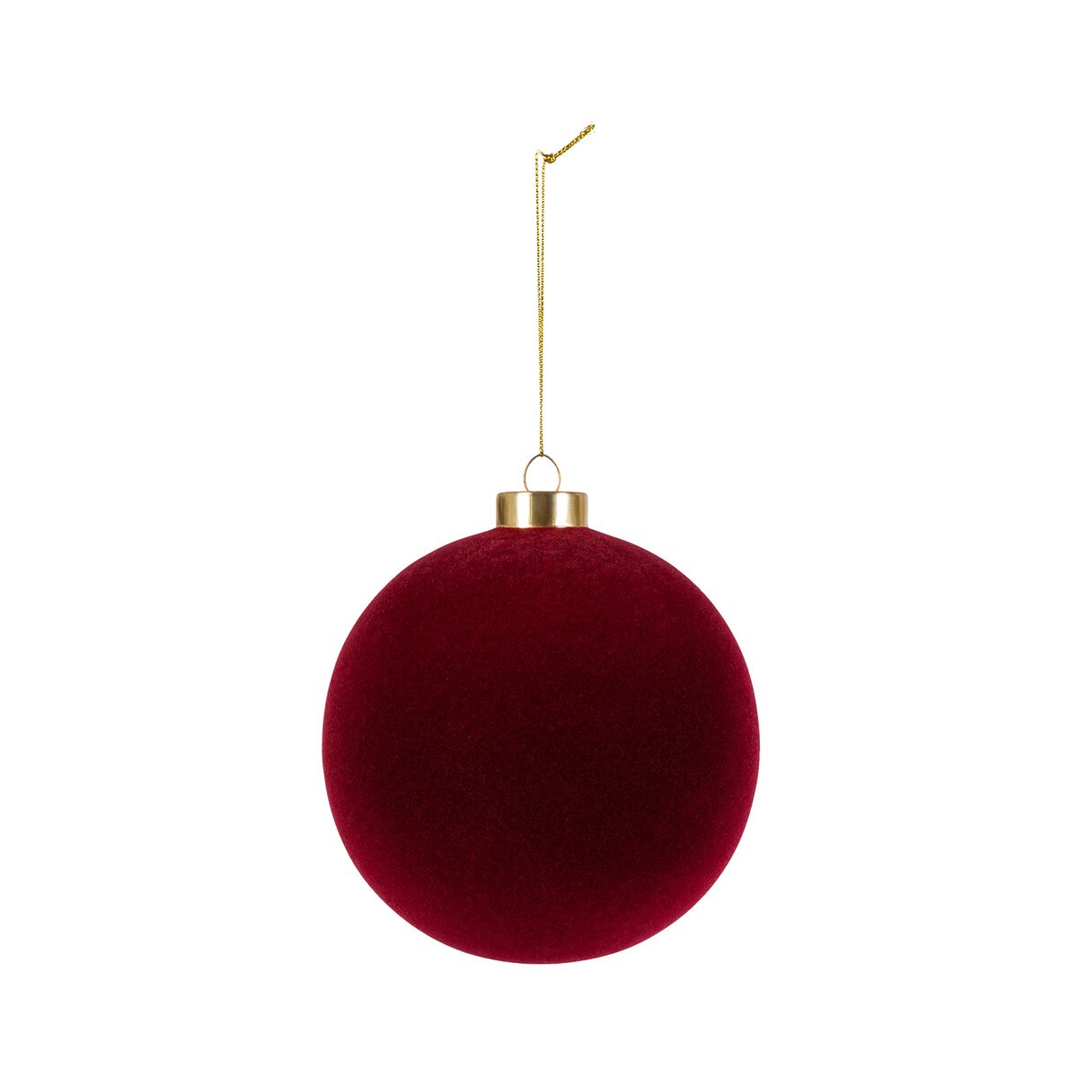 Burgundy Flocked Ornament, 4.75"
