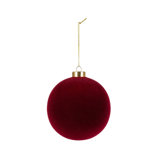Burgundy Flocked Ornament, 4.75"