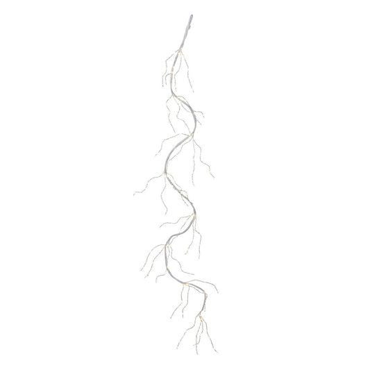 Lit 6' White Twinkling Garland style shot 1