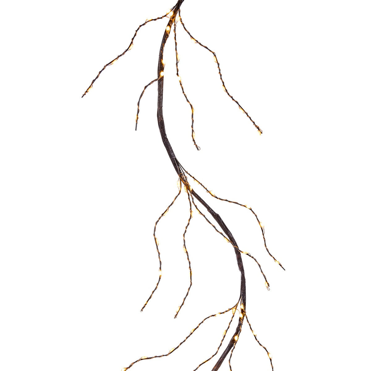 Lit 6' Brown Twinkling Garland style shot 2
