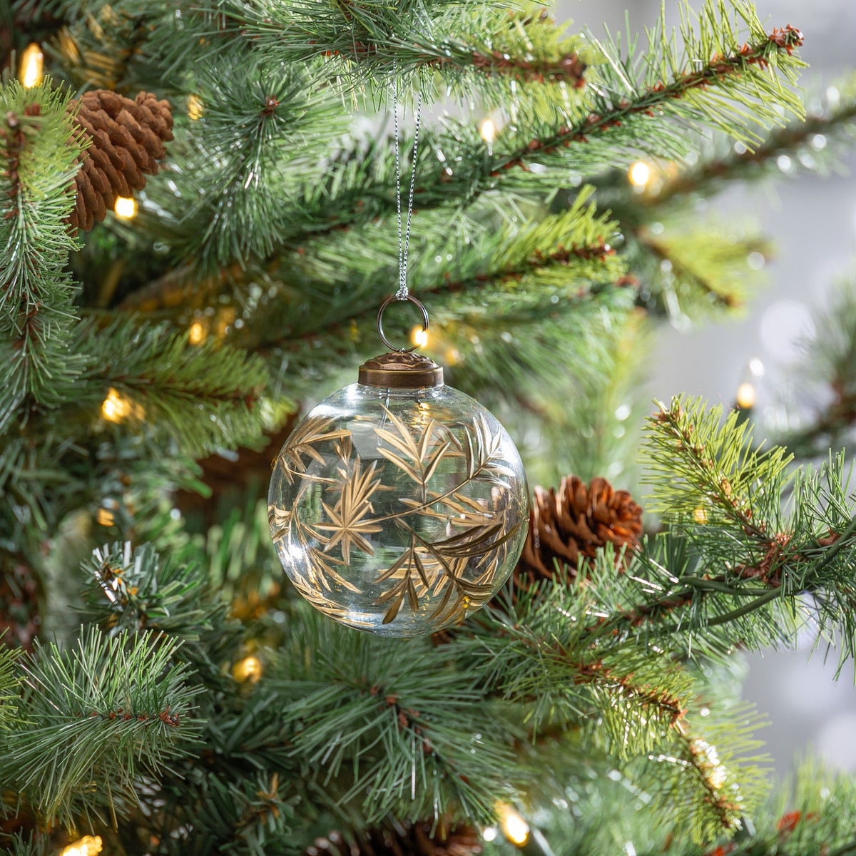 Etched  Vintage Fir Ornament style shot 2