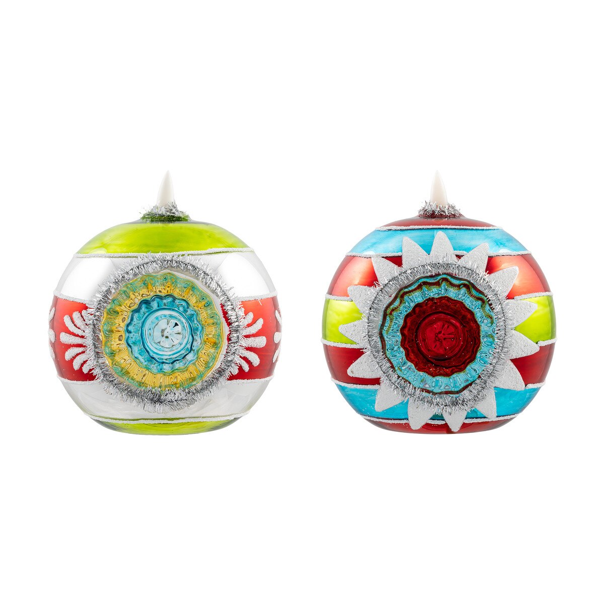 Lit Retro Reflector Ball, 2 Assorted Styles style shot 1