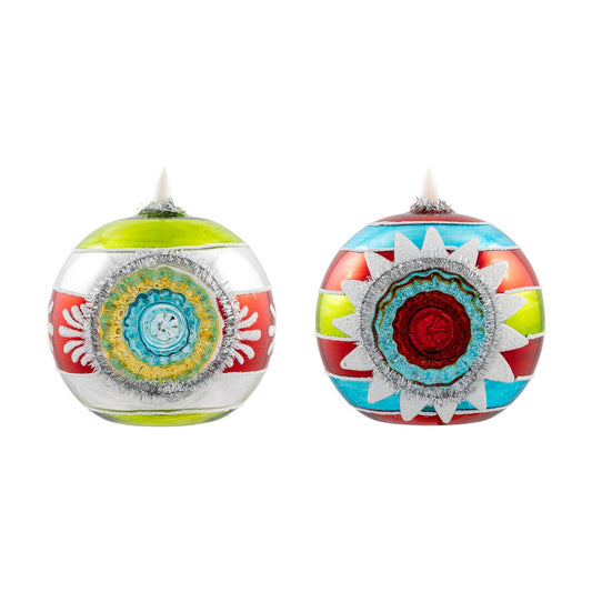 Lit Retro Reflector Ball, 2 Assorted Styles style shot 1