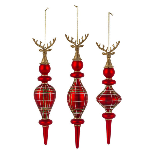Heritage Deer Finial Ornament, 3 Assorted Styles style shot 1