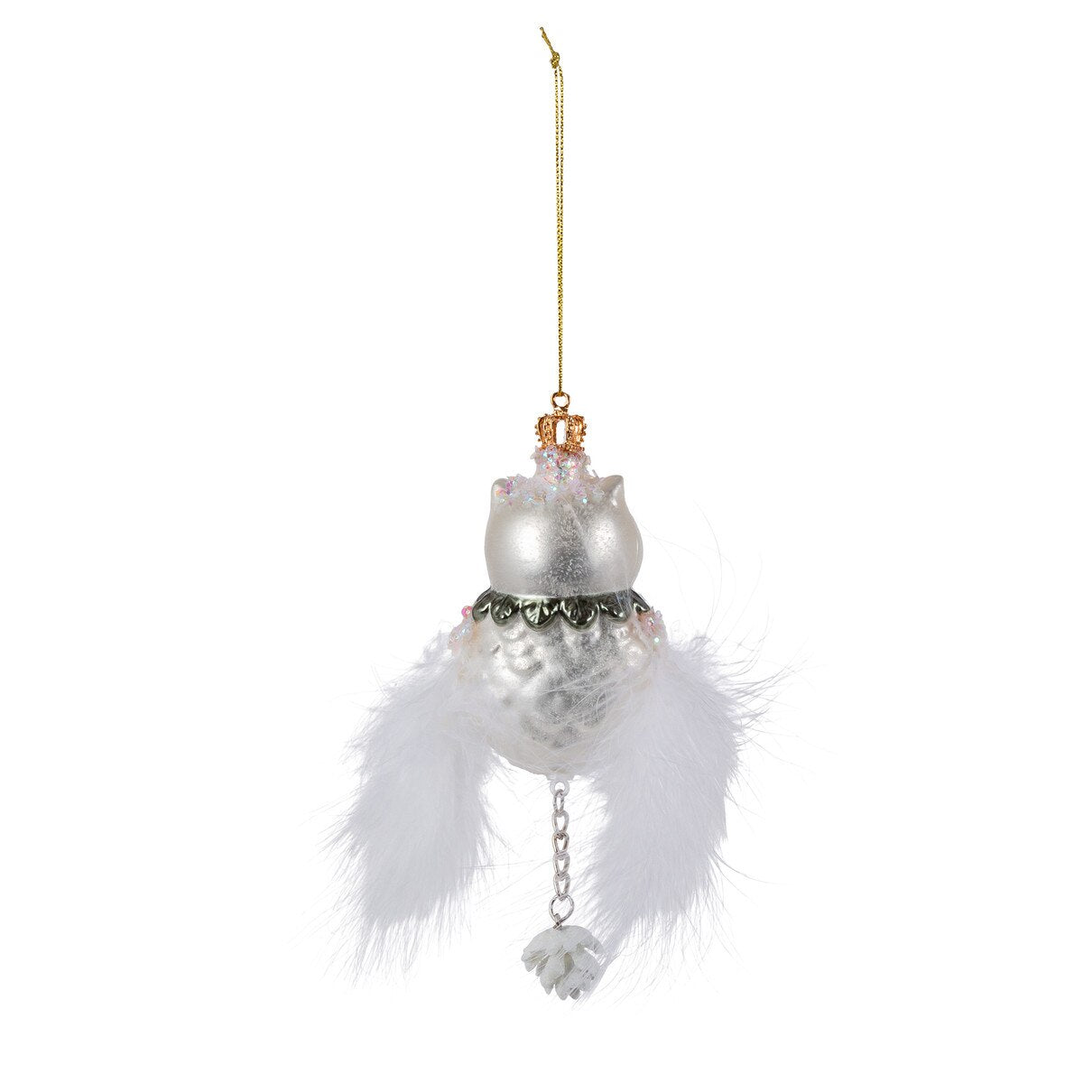 Snow Owl Ornament style shot 2