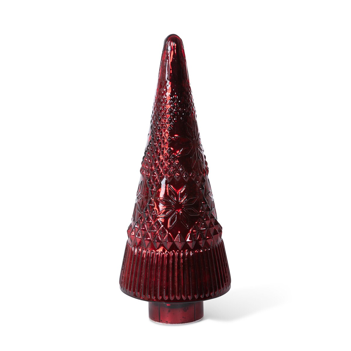 Festive Red Glass Lighted Christmas Tree, 18 in. style shot 1