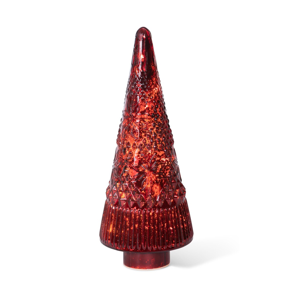 Festive Red Glass Lighted Christmas Tree, 18 in. style shot 2