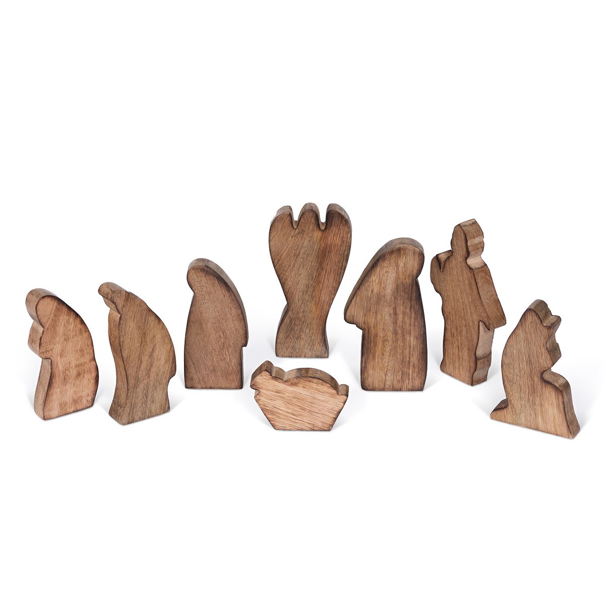 Gilded Wood Carved Nativity Set, Set of 8 style shot 2