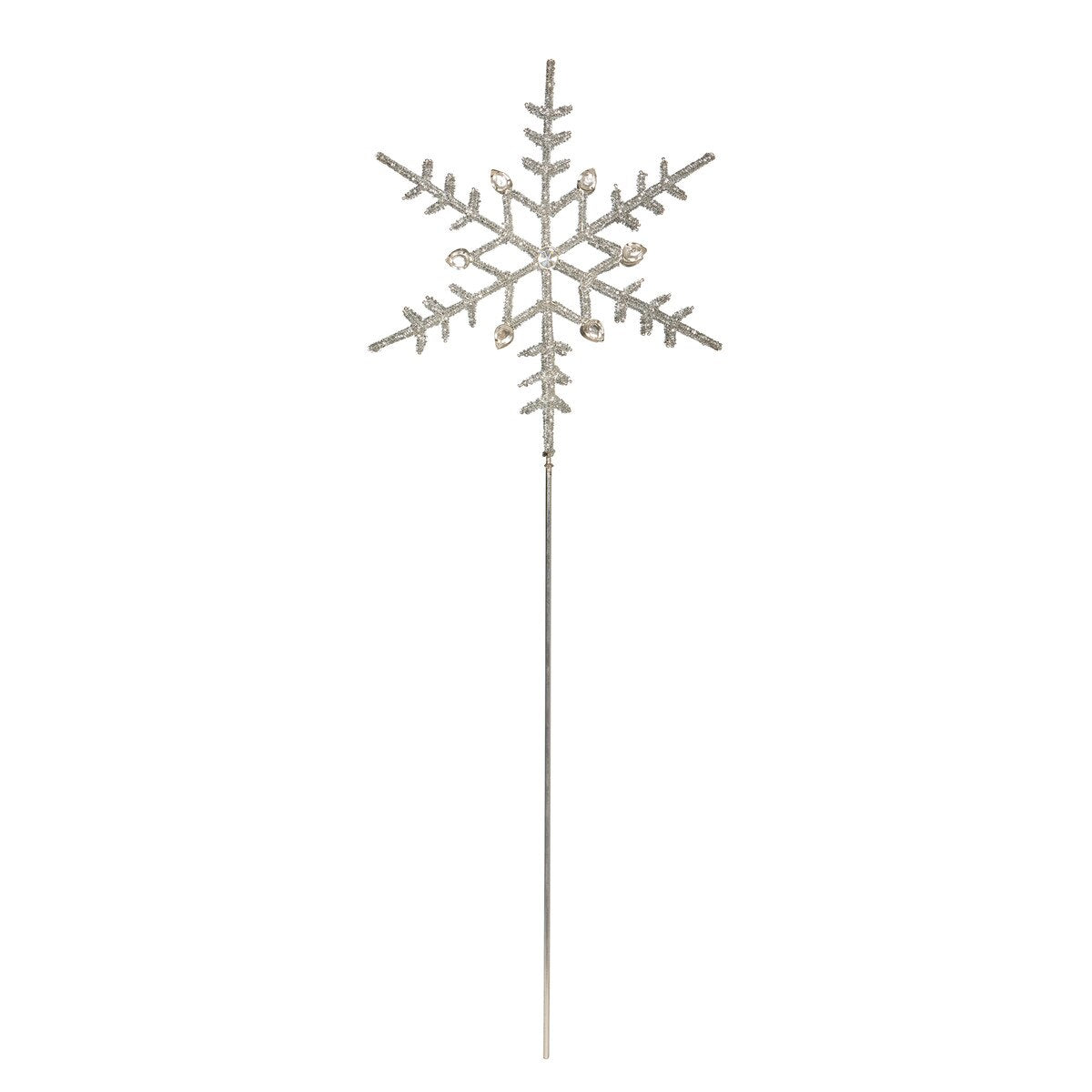 Glass Beaded & Gem Snowflake Tree Topper style shot 1