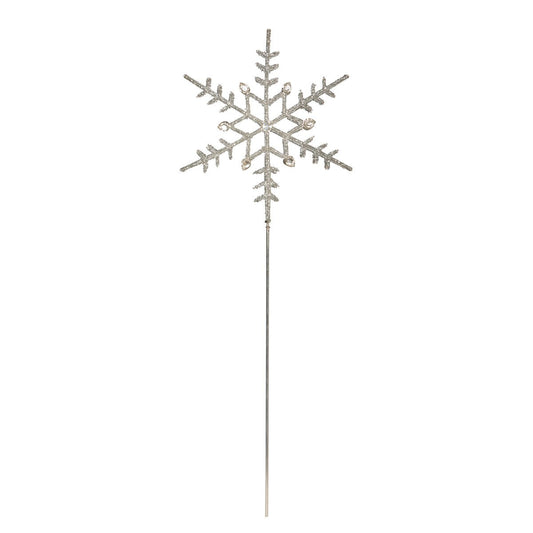 Glass Beaded & Gem Snowflake Tree Topper style shot 1