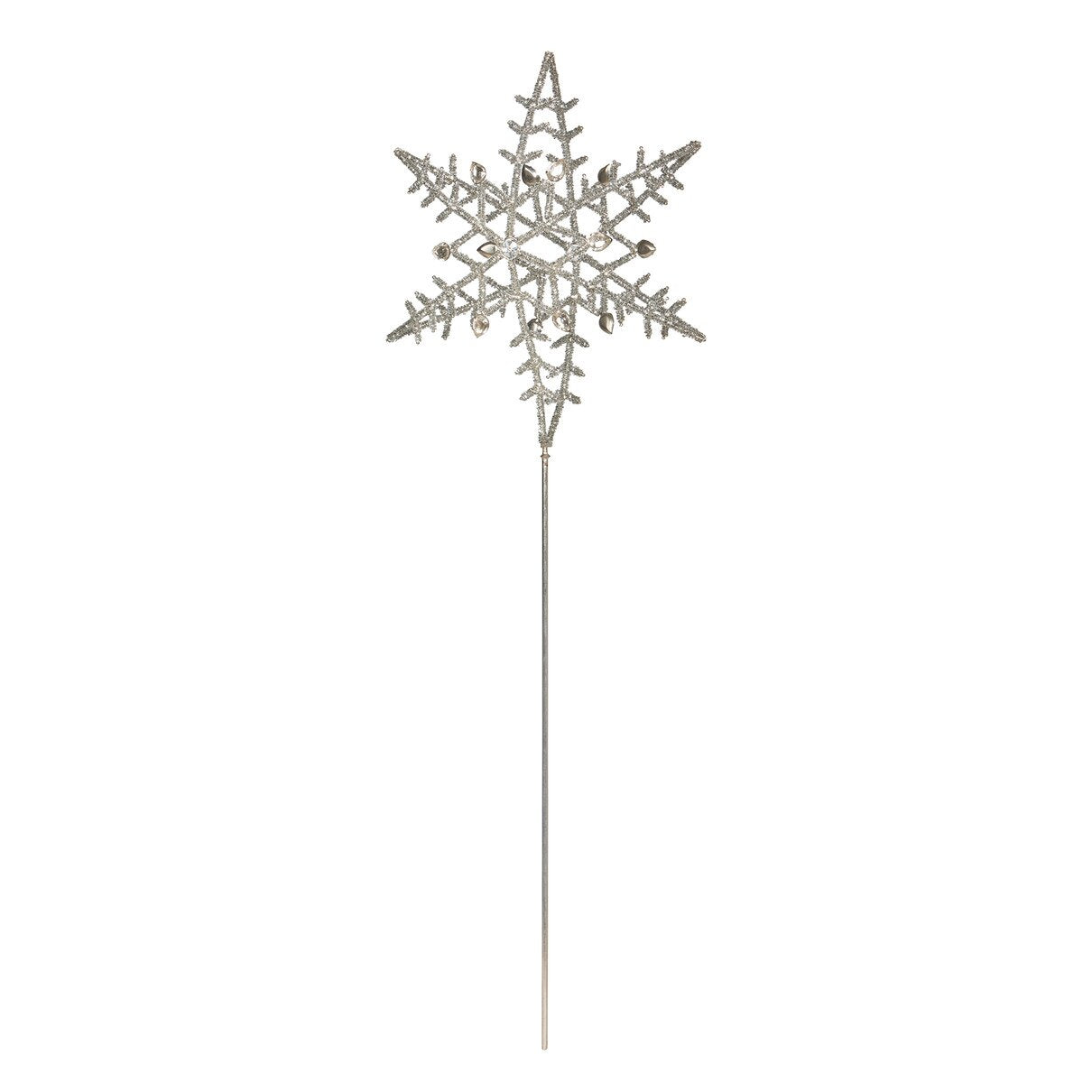Glass Beaded & Gem Snowflake Tree Topper style shot 2