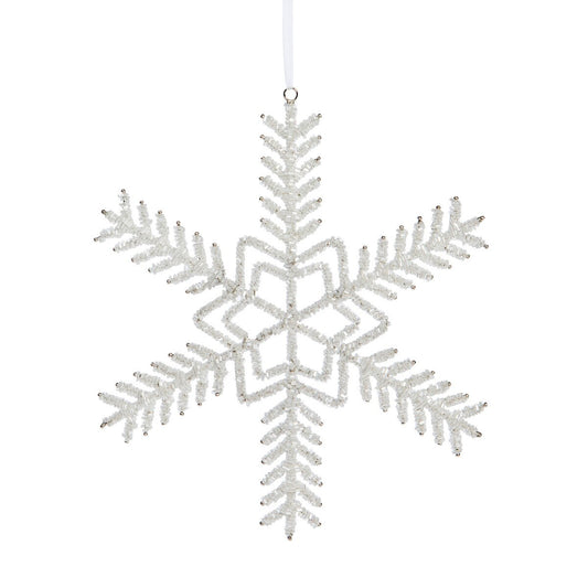 Pearl Beaded Snowflake Ornament style shot 1