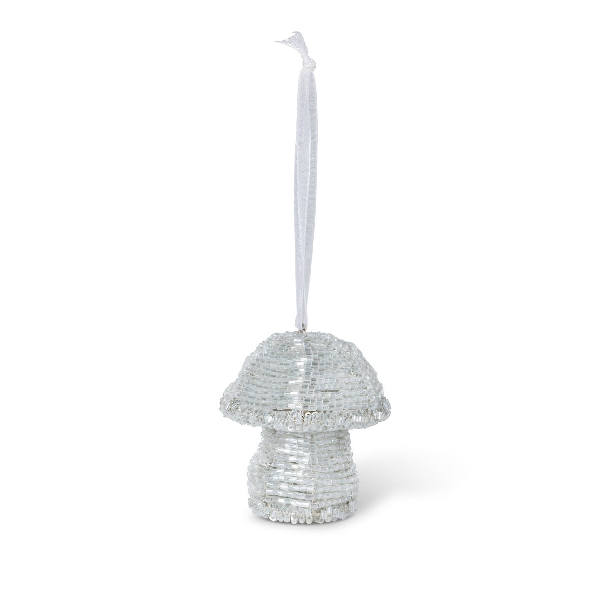 Alpine Glass Beaded Mushroom Ornament, Small style shot 1