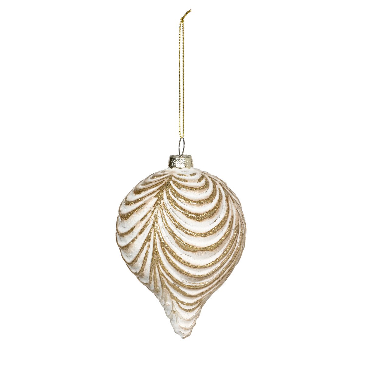 Drapery Glitter Pattern Glass Ornament style shot 1