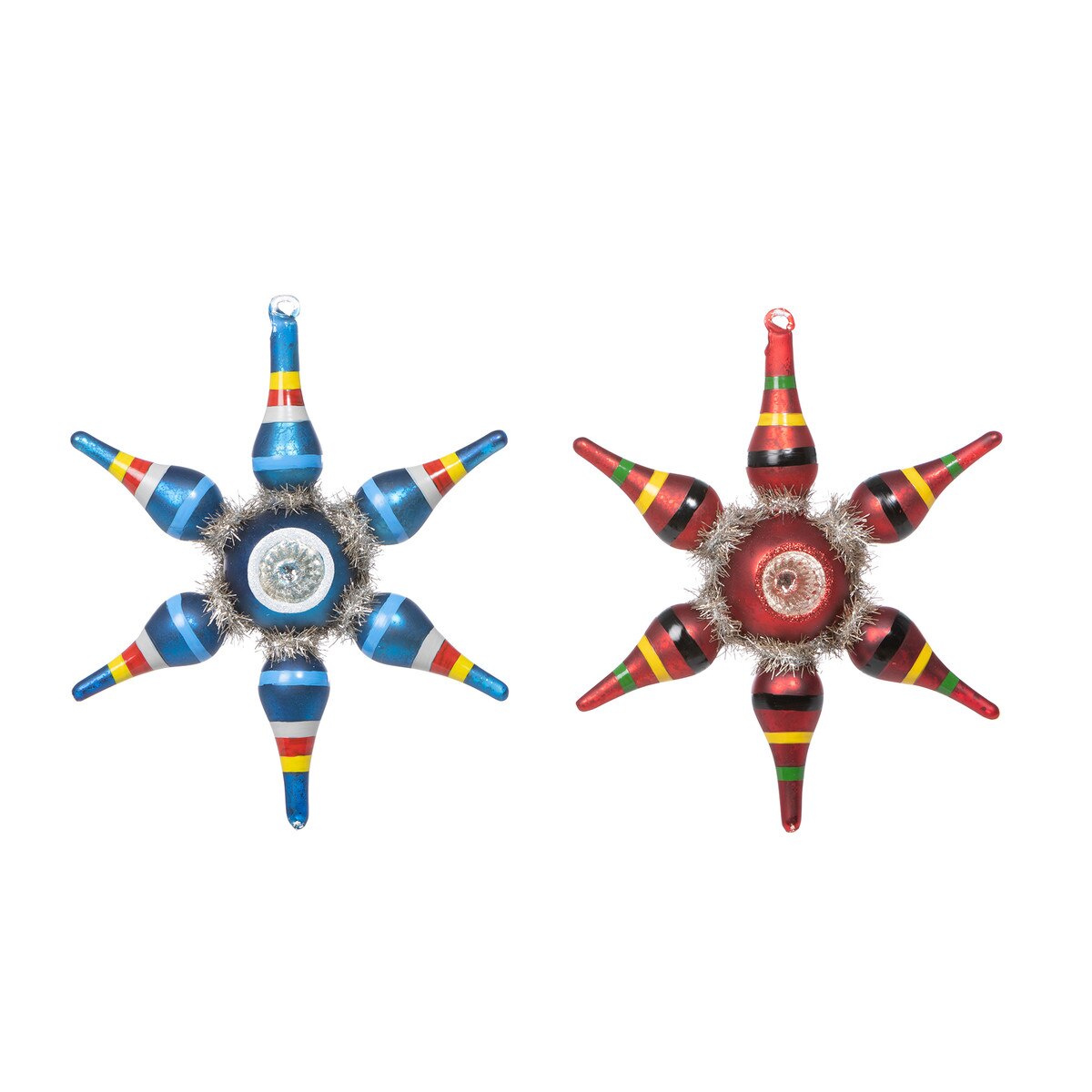 Retro Glass Starburst Ornament, 2 Assorted Styles style shot 1