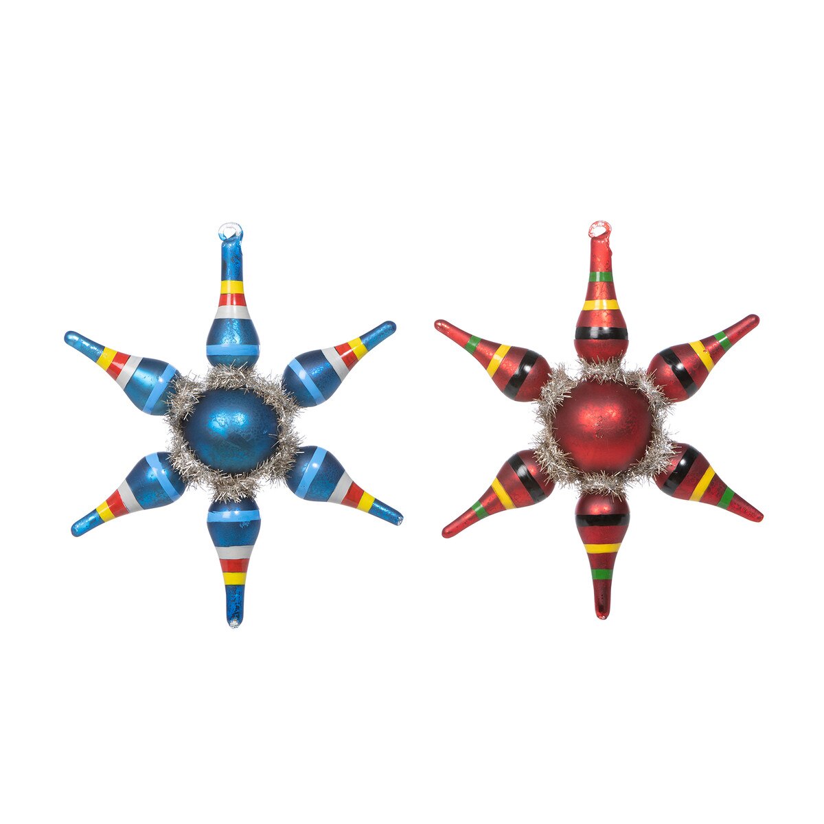 Retro Glass Starburst Ornament, 2 Assorted Styles style shot 2