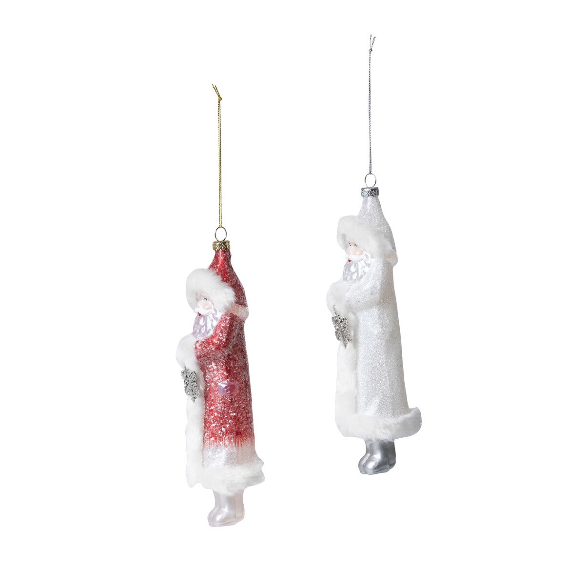 Father Christmas Glass Ornament, 2 Assorted Styles style shot 2