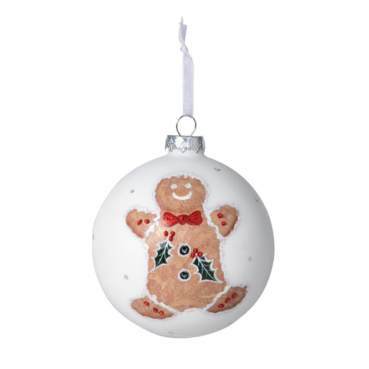 Gingerbread Man Glass Ball Ornament style shot 1