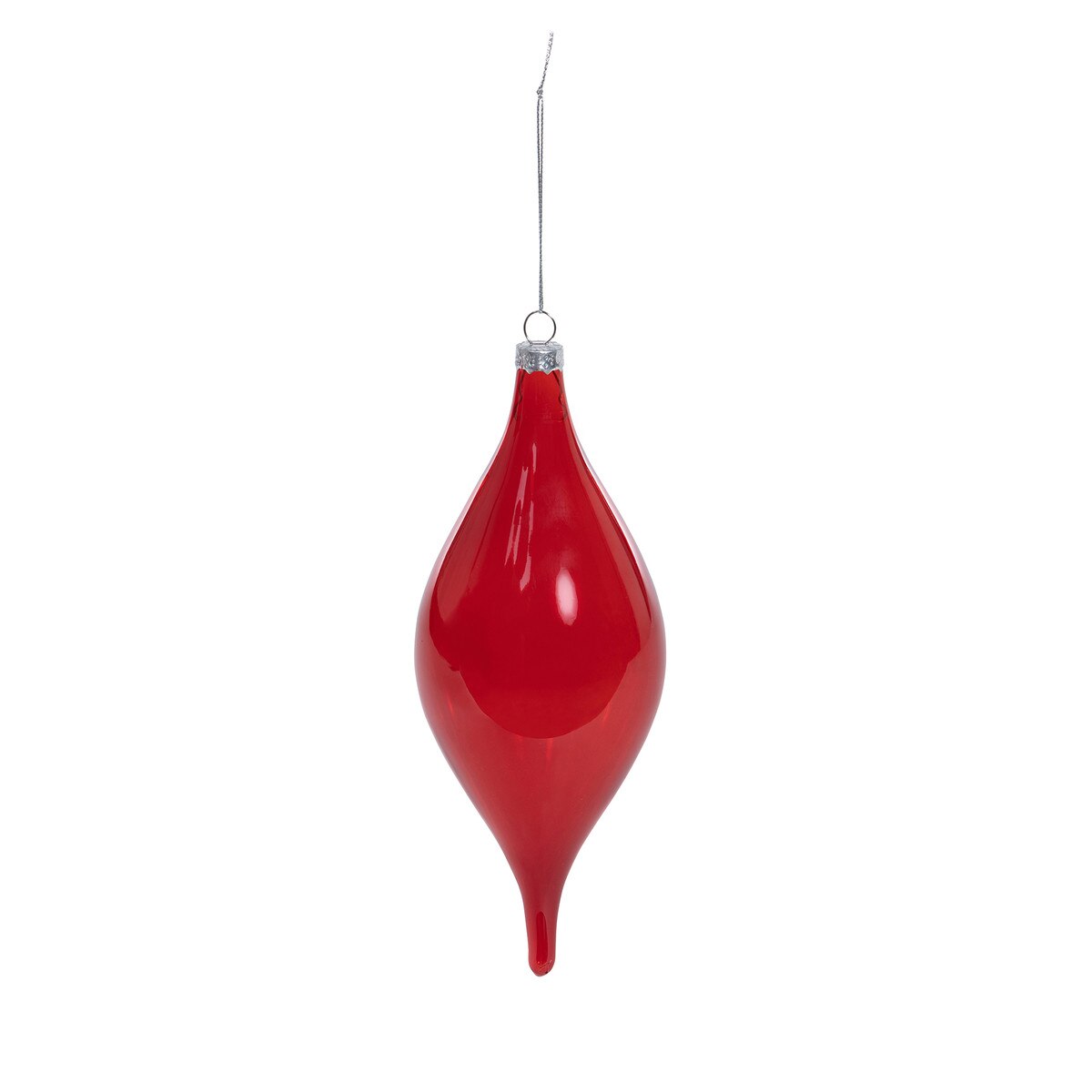 Gossamer Red Glass Finial Ornament, 8.5 in. style shot 1