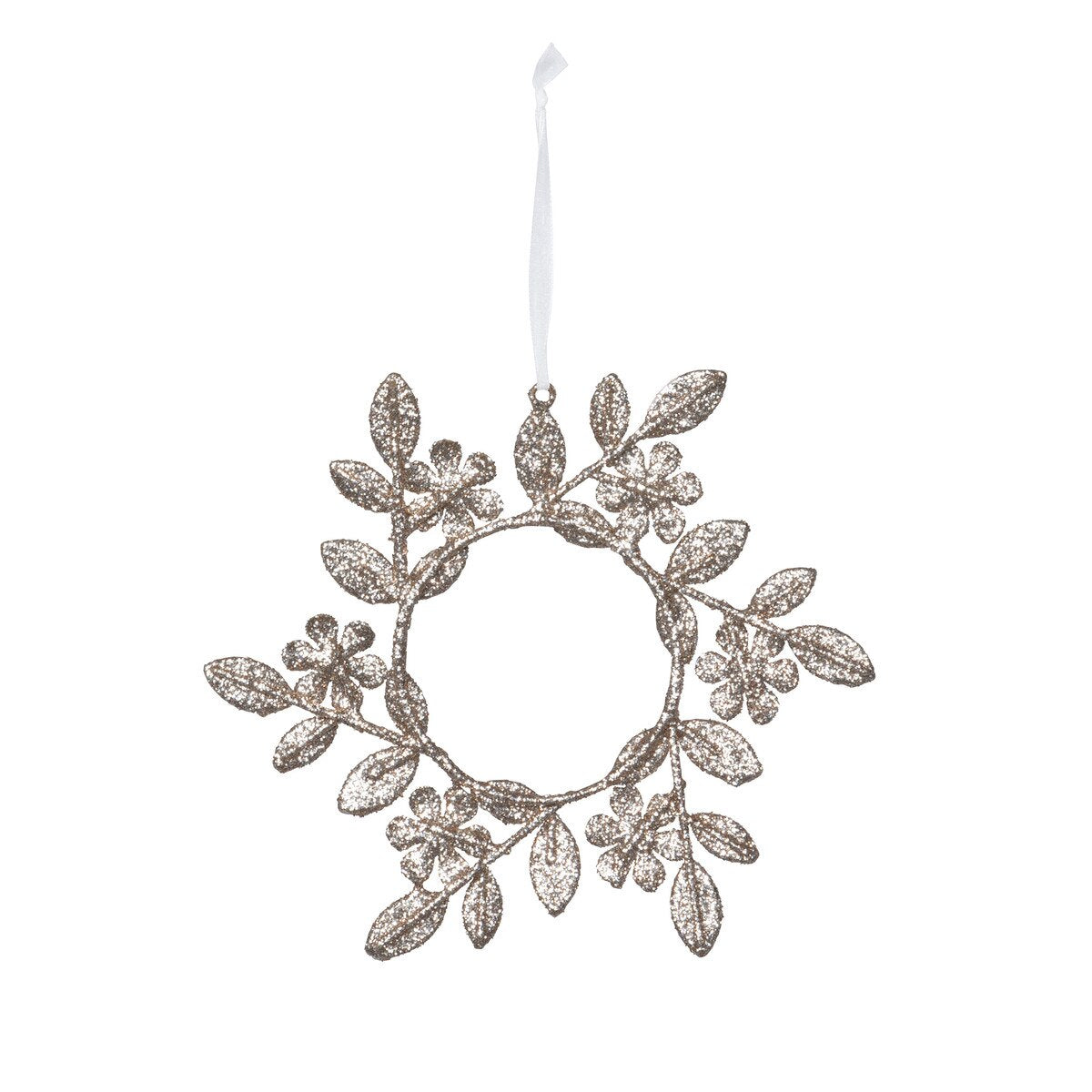 Champagne Gem Floral Wreath Ornament style shot 2