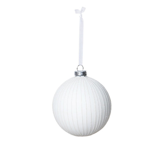 Glistening Snowdrift Glass Ball Ornament style shot 1