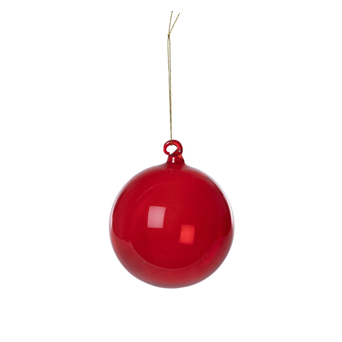 Gossamer Red Glass Ball Ornament style shot 1
