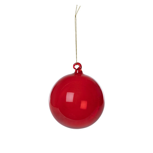 Gossamer Red Glass Ball Ornament style shot 1